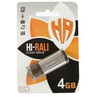 Флеш-накопичувач USB 4GB Hi-Rali Stark Series Silver (HI-4GBSTSL)