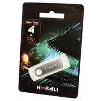 Флеш-накопичувач USB 4GB Hi-Rali Shuttle Series Silver (HI-4GBSHSL)
