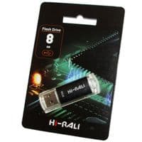 Флеш-накопичувач USB 8GB Hi-Rali Rocket Series Black (HI-8GBVCBK)