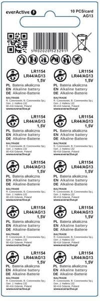 Батарейка everActive LR44 BL 10шт