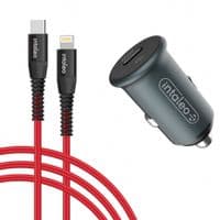 Автомобильное зарядное устройство Intaleo CCGQPD120L (USB, 3A) Grey (1283126509964) + кабель Lightning