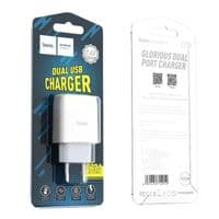 Зарядний пристрій Hoco C73A Glorious (2USB, 2.4а) White (6931474712912)