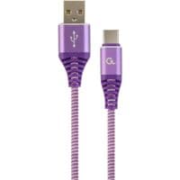Кабель Cablexpert (CC-USB2B-AMCM-2M-PW), USB2.0-USB Type C, 2м, фіолетовий/білий
