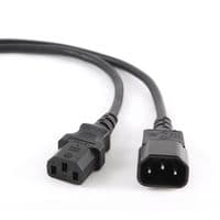 Кабель силовий Cablexpert PC-189 (С13-С14), 3 * 0.5 мм кв., Чорний, 1.8 м
