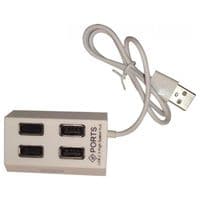 Концентратор USB 2.0 Atcom TD4004 4хUSB2.0 White (AT10724)