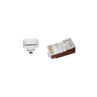 Конектор RJ 45 Cablexpert (LC-PTF-01/100) екранований, із позолоченими контактами, з наскрізними отворами (100 шт/уп)