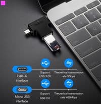 Адаптер Vention USB 3.1 Type-C/USB 3.0 OTG AF/microUSB BM (CDIB0)