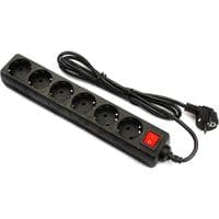 Мережевий фільтр FrimeCom (FC-B2006W 1.8 B) 6 розеток, 1.8 м, чорний (пакет)