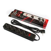 Мережевий фільтр FrimeCom (FC-B4005W 3 B) 5 розеток, 3 м, чорний