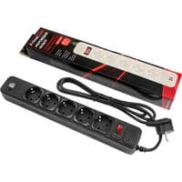 Мережевий фільтр FrimeCom (FC-BU4005W 1.8 B) 5 розеток, 2хUSB, 1.8 м, чорний