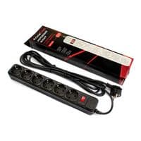 Мережевий фільтр FrimeCom (FC-B4006W 4.5 B) 6 розеток, 4.5 м, чорний