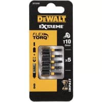 Біти ударні DeWALT  IMPACT TORSION, Т10мм, L=25мм, 5шт.