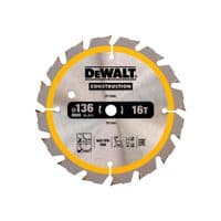Диск пильний DeWALT  для DW935, DW936, 136х10мм, 16 зубів