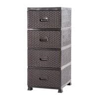 Комод VIOLET HOUSE 0357 Ротанг COFFEE 38*45*90 см (0357 Рот COF 38*45*90 см)