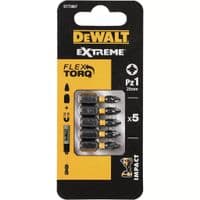 Биты ударные  DeWALT  IMPACT TORSION EXTREME, PZ1, 5шт.