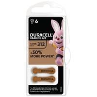 Батарейка DURACELL HA 312 уп. 6 шт.