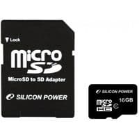 Карта памяти Silicon Power 16Gb MicroSD class 10 (SP016GBSTH010V10SP)