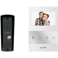 Комплект відеодомофону Slinex SQ-04 White + Виклична панель Slinex ML-16HR Black