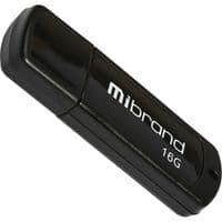 USB флеш -накопичувач Mibrand 16 ГБ Grizzly Black USB 2.0 (MI2.0/GR16P3B)