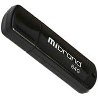 USB флеш-накопичувач Mibrand 64GB Grizzly Black USB 2.0 (MI2.0/GR64P3B)