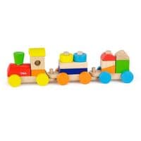 Развивающая игрушка Viga Toys Поезд цветной из кубиков (51610)