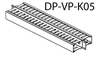 Кабельный организатор 1U двусторонний, пласт. 40*60, RAL9005 DP-VP-K05