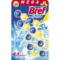 Туалетний блок Bref Сила Актив Лимонна і Океанська Свіжість 4 шт (9000101309447)