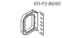 Кабелеутримувач горизонтальний 80x60мм, 1шт RAL9005 VO-P3-80/60