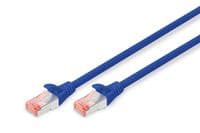 Патч-корд DIGITUS CAT 6 S-FTP, 0.5м, AWG 27/7, LSZH, синий