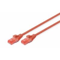 Патч-корд DIGITUS CAT 6 UTP, 1м, AWG 26/7, Cu, LSZH, червоний