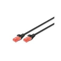 Патч-корд DIGITUS CAT 6 UTP, 3м, AWG 26/7, Cu, LSZH, чорний