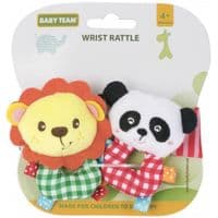 Погремушка Baby Team Погремушка-браслет Панда+львенок (8504_Панда)