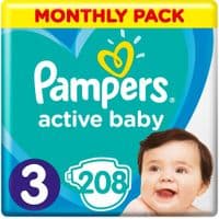 Підгузник Pampers Active Baby Midi Розмір 3 (6-10 кг), 208 шт. (8001090910745)