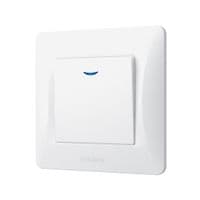 Вимикач VIDEX BINERA 1кл з підсвічуванням білий (VF-BNSW1L-W)