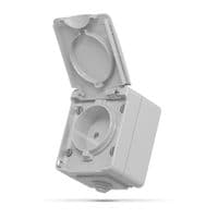 Розетка VIDEX BINERA IP65 зовнішня 1ая сіра (VF-BNW21-G)