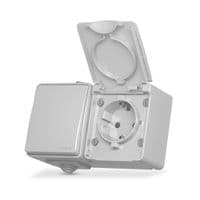 Розетка VIDEX BINERA IP65 зовнішня 1а із заземленням (VF-BNW3-G)