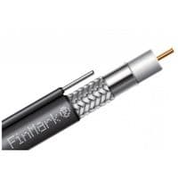 Кабель телевізійний FinMark RG-660, CU, + steel wire, 305м, black (F660BVMcu_305_black)