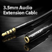 Кабель Vention Audio 3,5 мм M - 3,5 мм F, 2 м, чорний (BHBBH)
