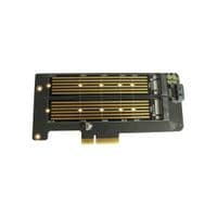 Контроллер Dynamode 2х M.2 NVMe M-Key /SATA B-key SSD на PCI-E 3.0 x4/ x8/ x16, повнопрофільний кронштейн