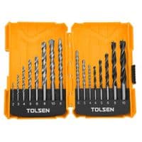 Набір свердел Tolsen дерево/метал/цегла/бетон 16шт 2-10мм (75628)