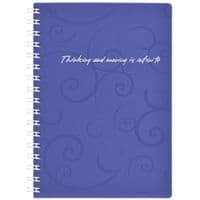 Блокнот зі спіральною стороною Buromax, А6, 80 листів, бароко, квадратний, фіолетовий (BM.2589-607)