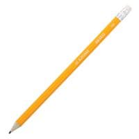 Олівець графітний Buromax HB, with eraser, yellow, tube, JOBMAX (BM.8500)