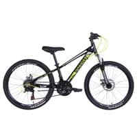 Велосипед Discovery 24" QUBE AM DD рама-11,5" 2021 Black/Yellow (OPS-DIS-24-268)