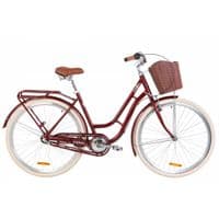Велосипед Дорожник 28" RUBY рама-19" Al 2020 рубиновый, багажник + корзина (OPS-D-28-180)