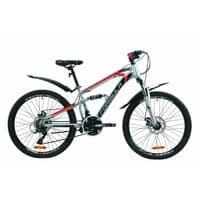 Велосипед Formula 24" BLAZE AM2 DD рама-14" St 2020 серо-черный с красным (OPS-FR-24-201)