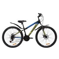 Велосипед Discovery 26" TREK AM DD рама-13" St 2020 черно-зеленый с синим (OPS-DIS-26-269)
