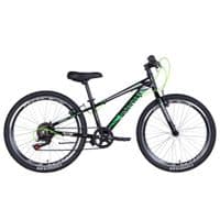 Велосипед Discovery 24" QUBE рама-11,5" 2021 Black/Green (OPS-DIS-24-269)