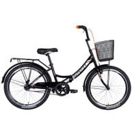 Велосипед Formula 24" SMART Vbr рама-15" 2021 багажник+корзина Black/Orange (OPS-FR-24-245)
