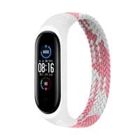 Ремінець BeCover Elastic Nylon Style для Xiaomi Mi Smart Band 5/Mi Smart Band 6 Розмір L Pink/White (706164)