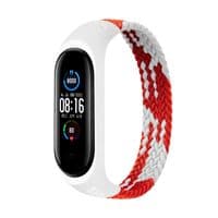 Ремінець BeCover Elastic Nylon Style для Xiaomi Mi Smart Band 5/Mi Smart Band 6 Розмір L Red/White (706159)